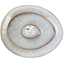 Assiette galet en grès gris d27.5cm - au gres du temps