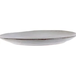 Assiette galet en grès gris d22cm - au gres du temps