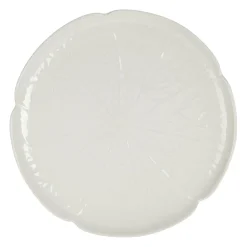 Assiette plate chou en grès blanc d27cm