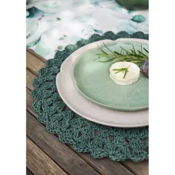 Assiette plate chou en grès blanc d27cm