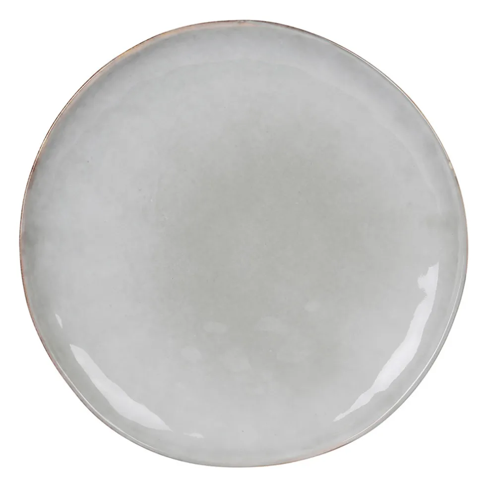 Assiette plate d28cm en grès vert - Nori