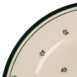 Assiette plate en faïence vert foncé d27cm - Leonie