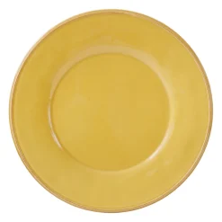 Assiette plate en faïence moutarde d28.5cm - constance