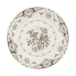 Assiette plate en faïence gris d26cm - clothilde