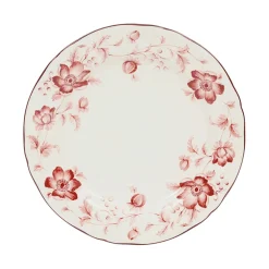 Assiette plate en faïence rouge d26cm - Margaux