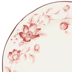 Assiette plate en faïence rouge d26cm - Margaux