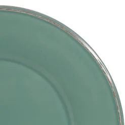 Assiette plate en faïence sauge d28.5cm - constance