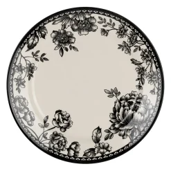 Assiette plate en faïence noir d26cm - Lison