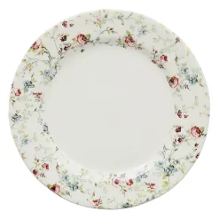 Assiette plate en faïence multicolore d26cm - fleurs champs