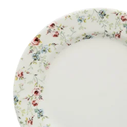 Assiette plate en faïence multicolore d26cm - fleurs champs