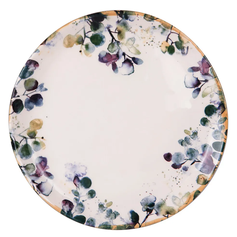 Assiette plate en faïence blanc d27.5cm - Garden