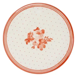 Assiette plate en faIence rouge antique d26cm - josephine