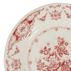 Assiette plate en faience bordeaux d26cm - clothilde