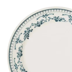 Assiette plate en faience bleu ancien d26cm - faustine
