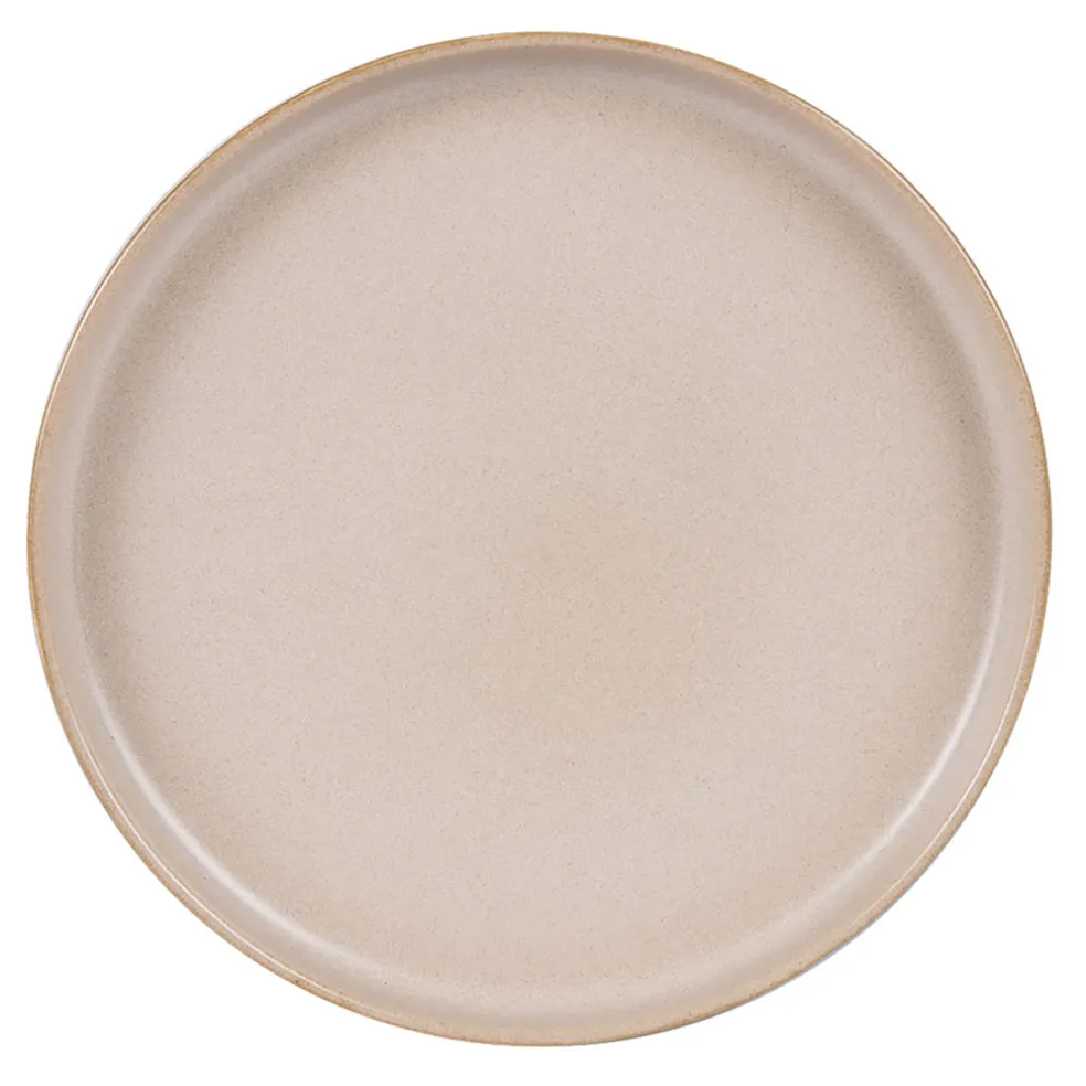 Assiette plate en gres sable d28cm - uno