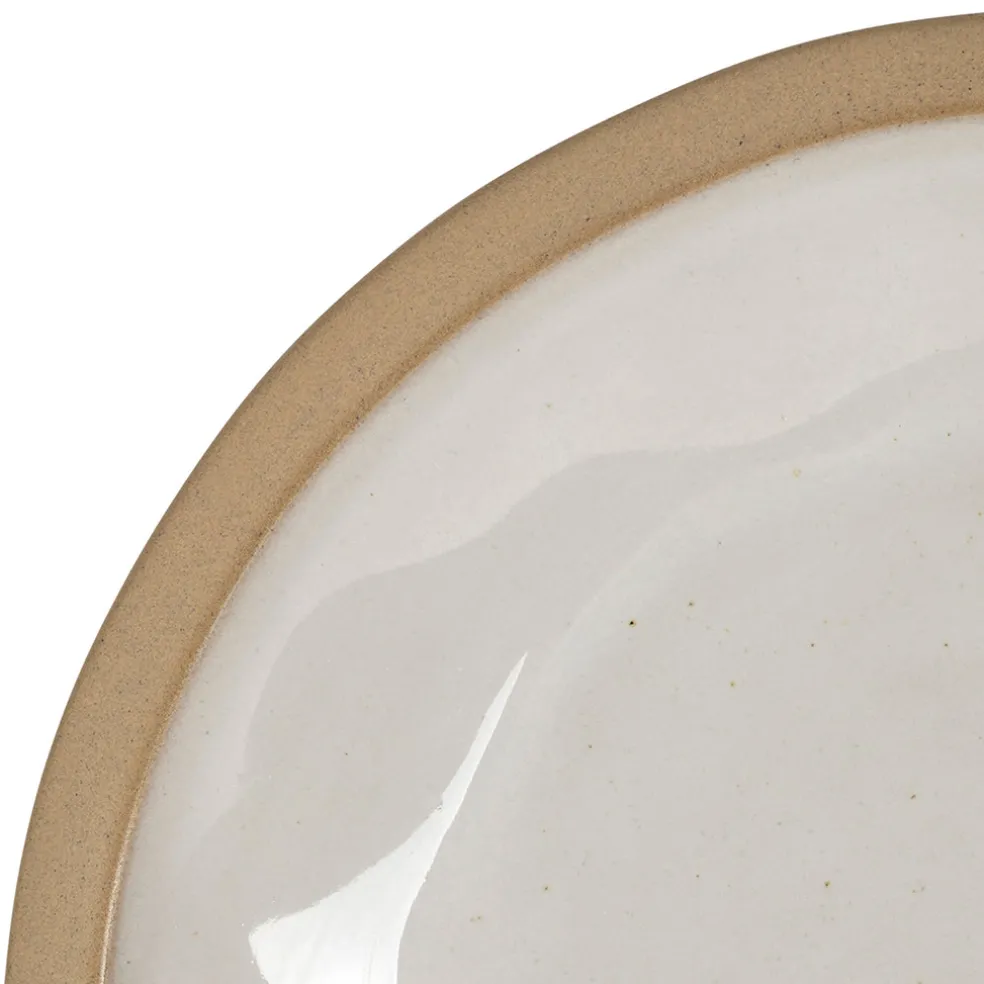 Assiette plate en grès blanc d28cm - Jade
