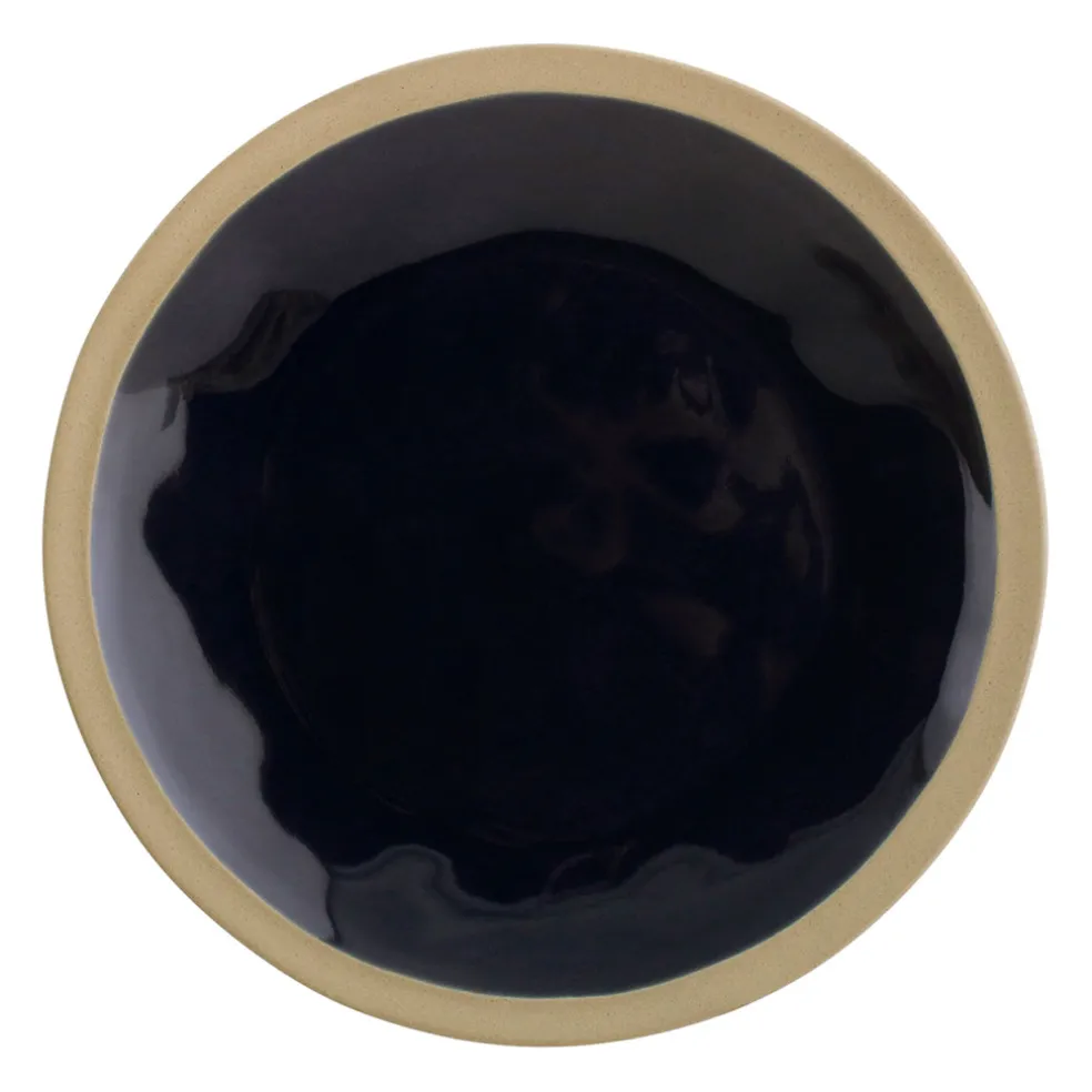 Assiette plate en grès bleu marine d28cm - Jade