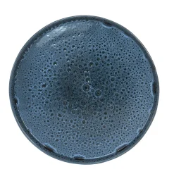 Assiette plate en grès bleu d27cm - Abysses