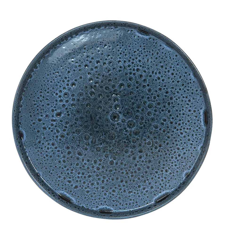 Assiette plate en grès bleu d27cm - Abysses