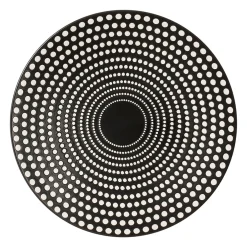 Assiette plate en grès pois noir d27cm - galaxy