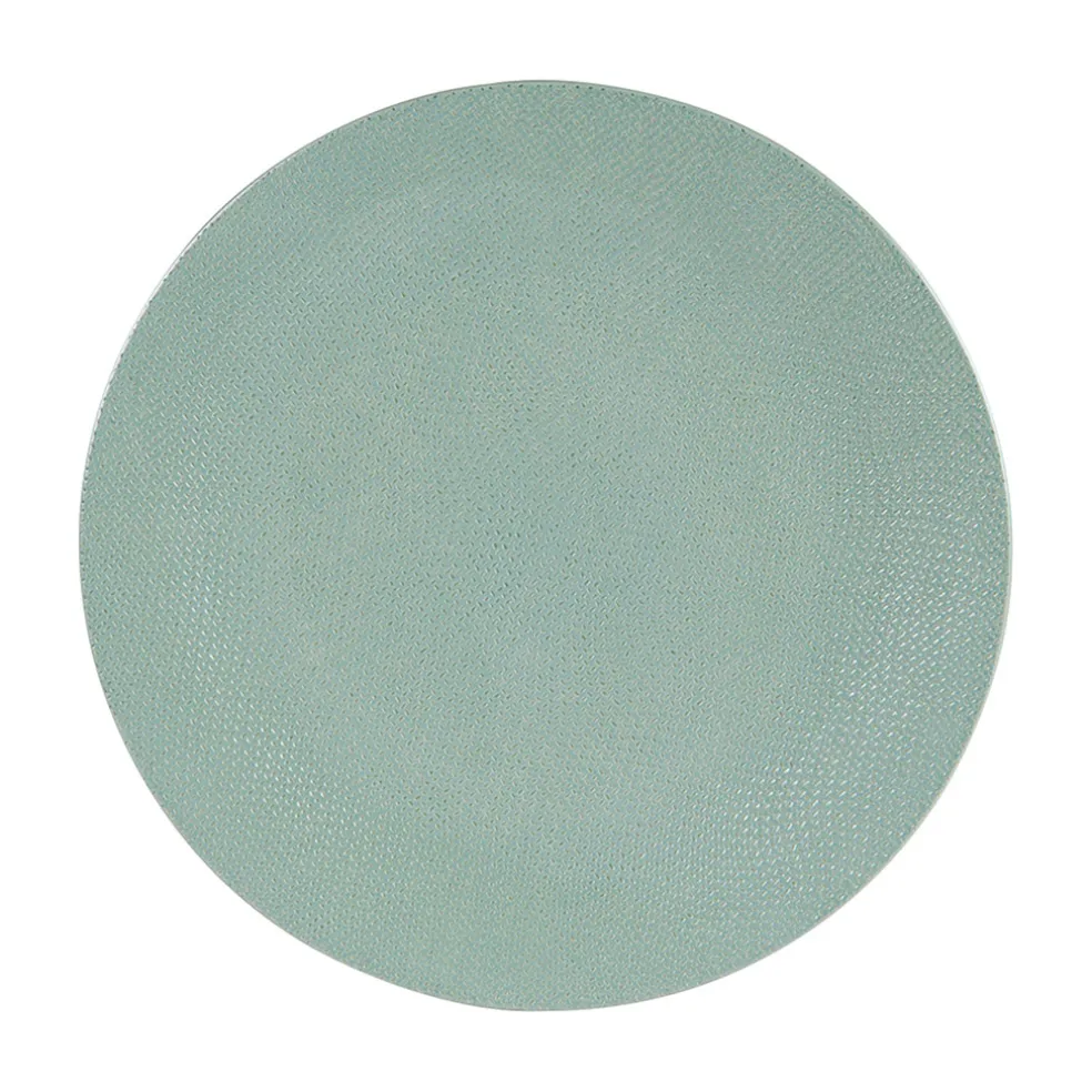 Assiette plate en grès sauge d27cm - Vesuvio