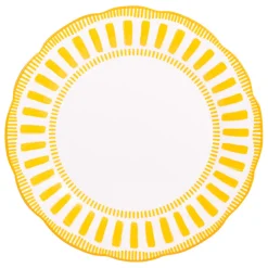Assiette plate en porcelaine jaune d27cm - Napoli
