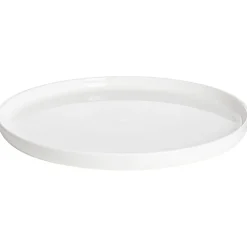 Assiette plate en porcelaine blanche d26cm - Stockholm