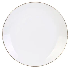 Assiette plate en porcelaine lisere doré d26cm