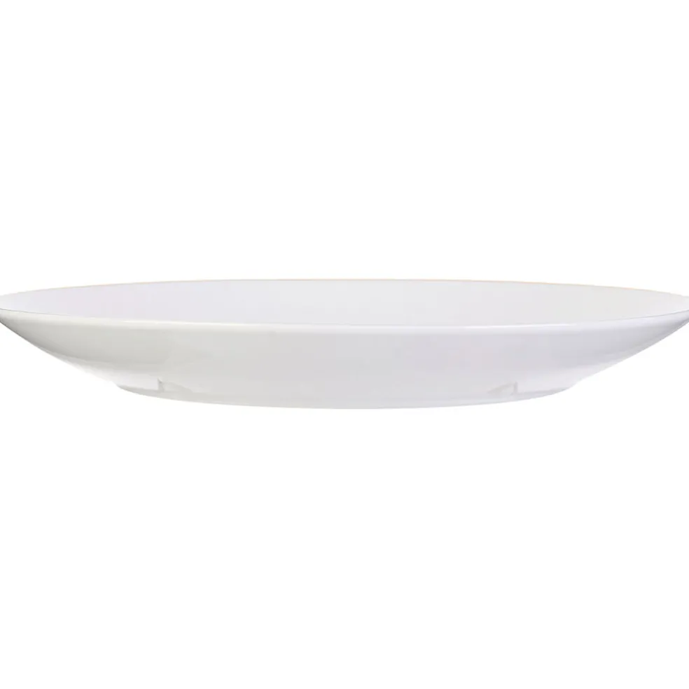 Assiette plate en porcelaine lisere doré d26cm