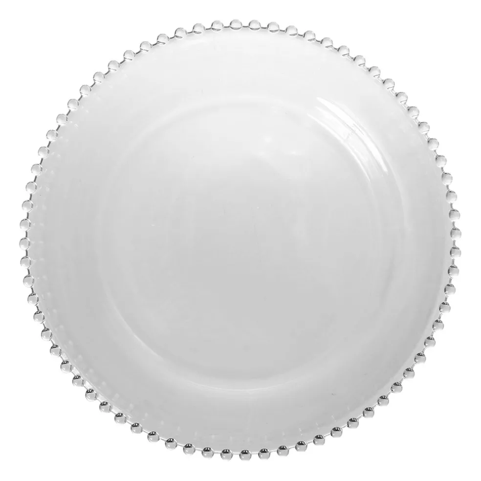 Assiette plate en verre d26cm - perloa