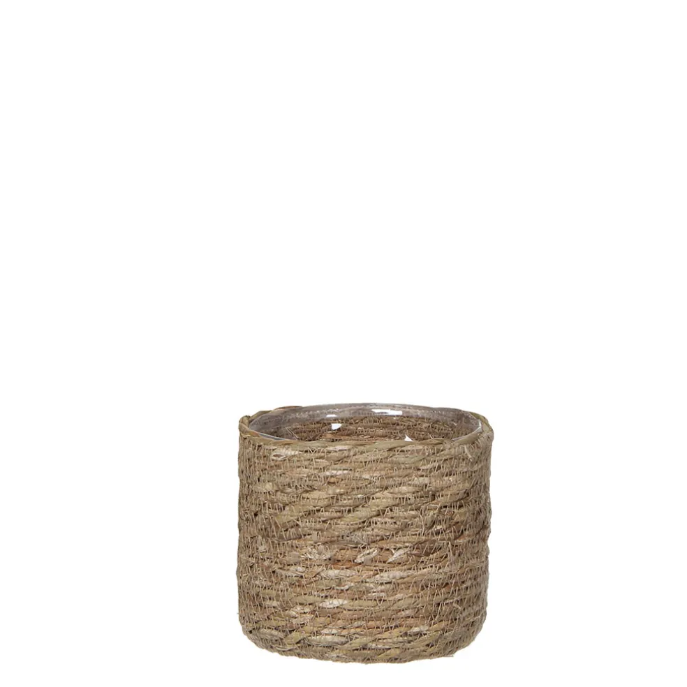 Atlantic panier marron - h14xd14cm