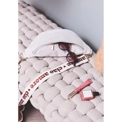 Banane en lin et coton écru et terracotta avec bandoulière amovible - Bananez