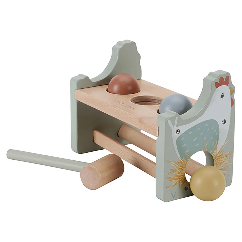 Banc à marteler en bois - Little Farm