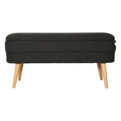 Banc coffre bouclette anthracite - Eleonor