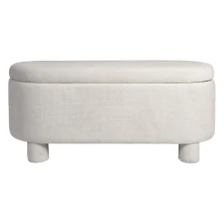 Banc coffre en tissu écru - Tessia