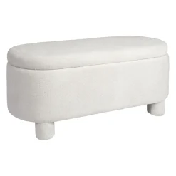 Banc coffre en tissu écru - Tessia