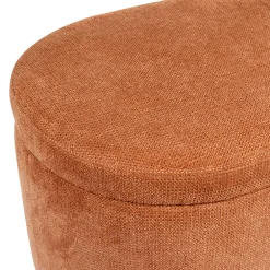 Banc coffre en tissu terracotta - Tessia