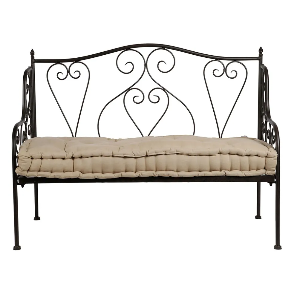 Banquette 2 places en fer forge brun - Volute