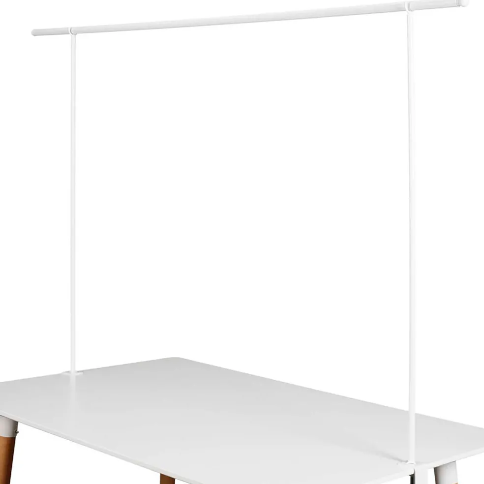 Barre decorative de table ajustable blanc