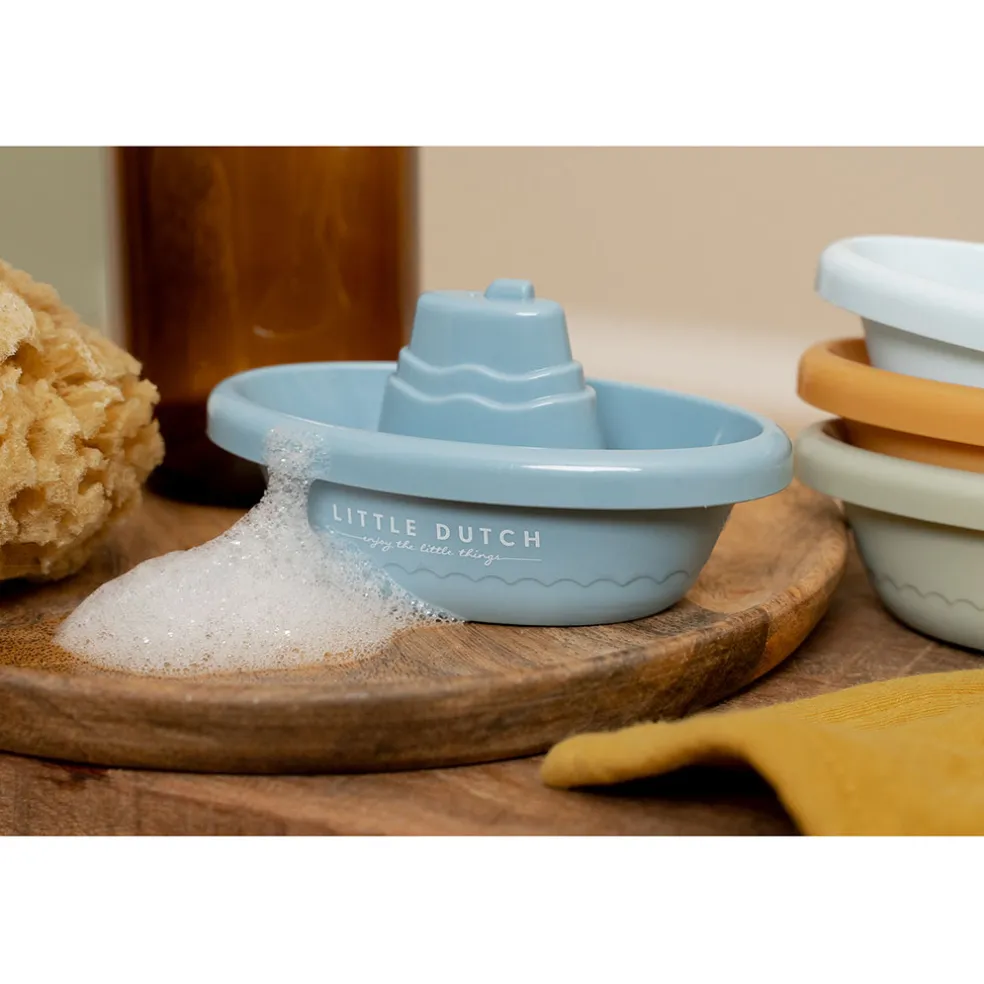 Bateaux de bain à empiler bleu