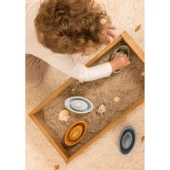 Bateaux de bain à empiler bleu