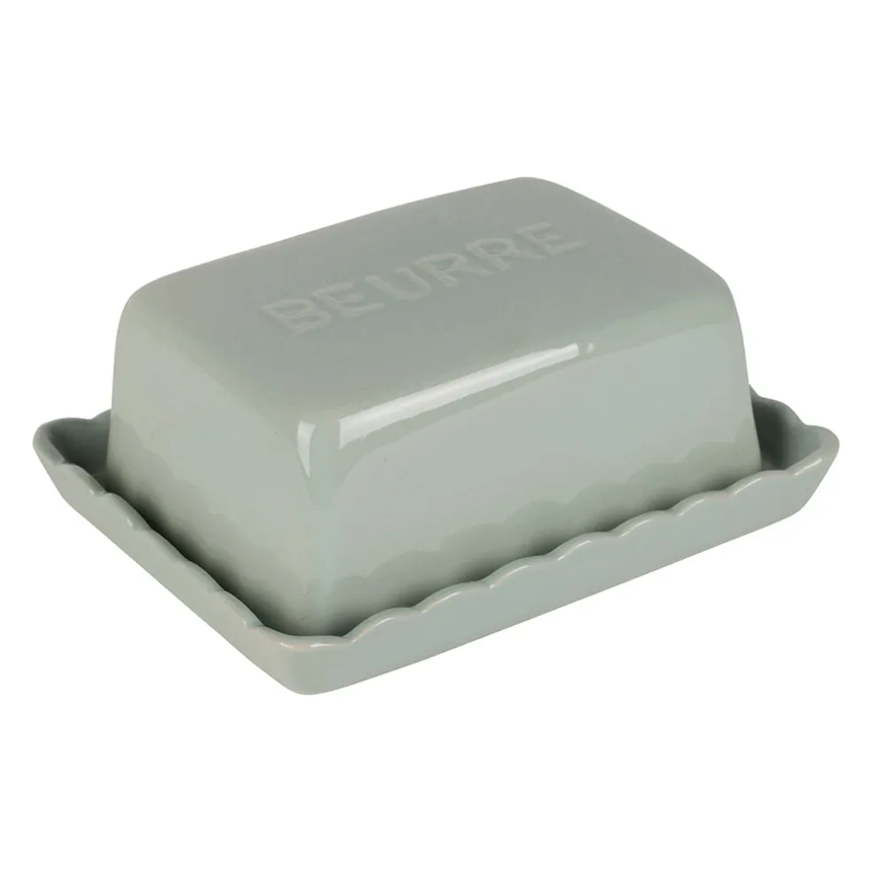 Beurrier en grès vert d'eau - Dulci