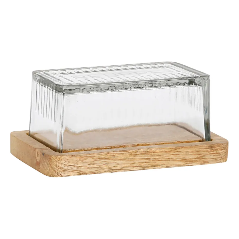 Beurrier en verre et manguier - grand office