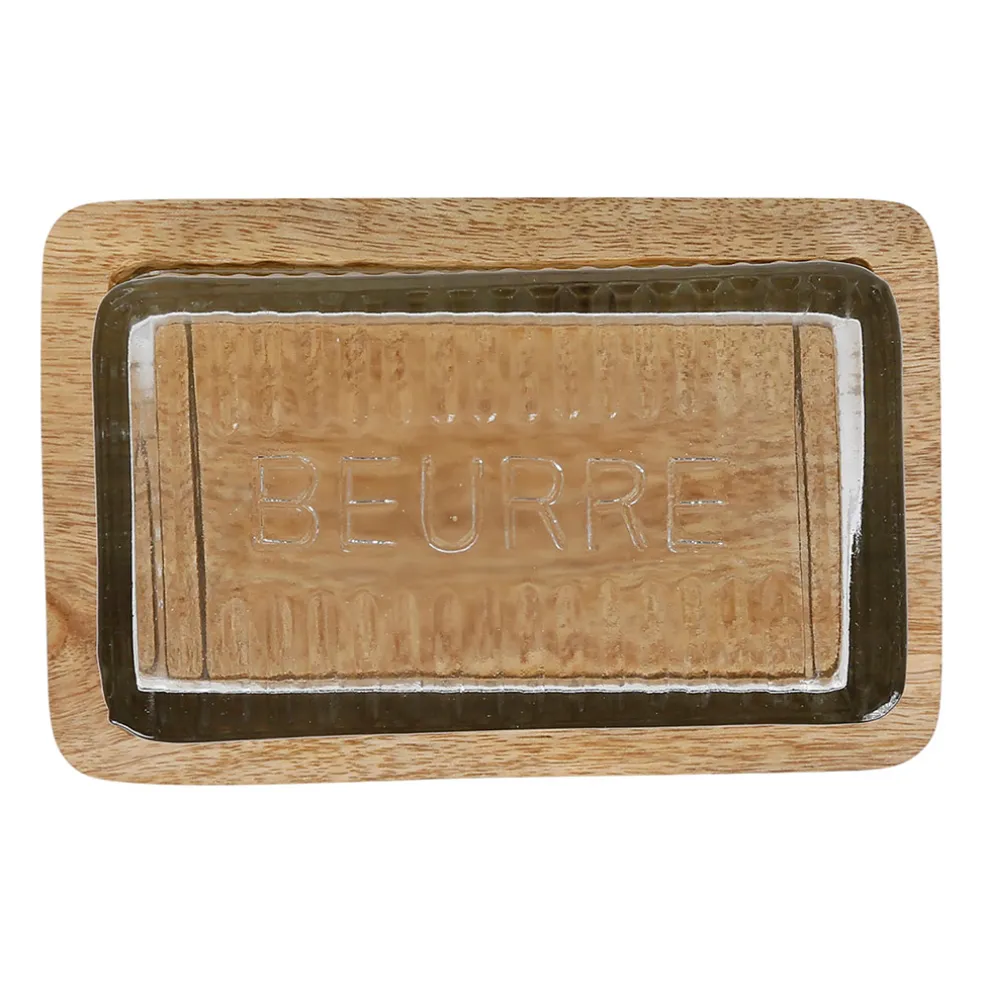 Beurrier en verre et manguier - grand office