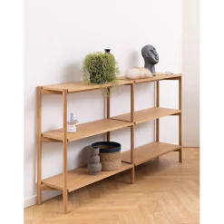 Bibliotheque en Bois Naturel - Braidwood