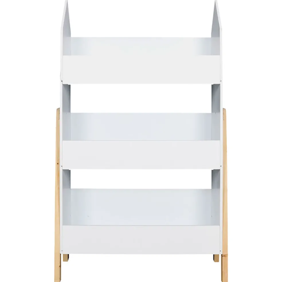 Bibliotheque gabriel blanc en pin