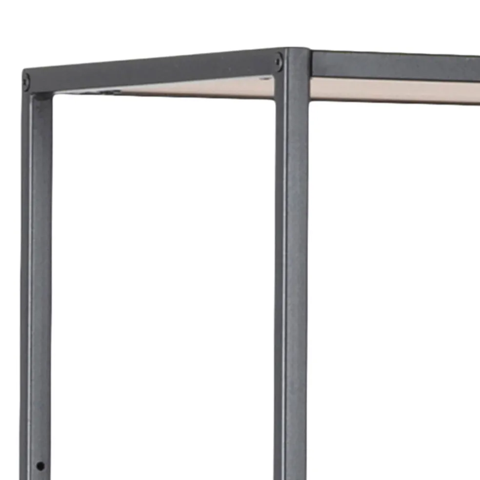 Bibliotheque industrielle en métal et chêne - Senzo