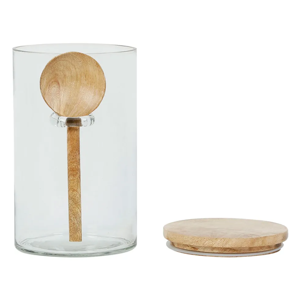 Bocal avec cuillere et couvercle de chez gaston naturel 1.8l