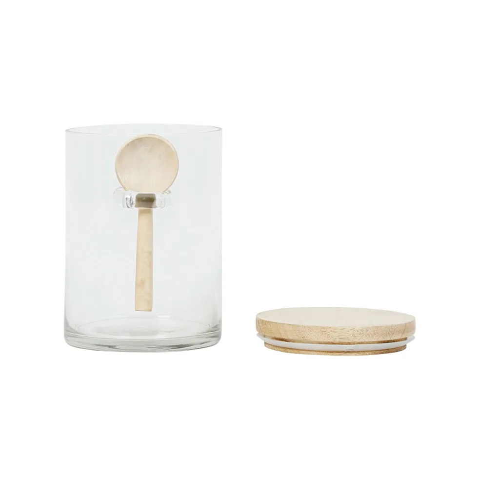 Bocal avec cuillere et couvercle de chez gaston naturel 80cl