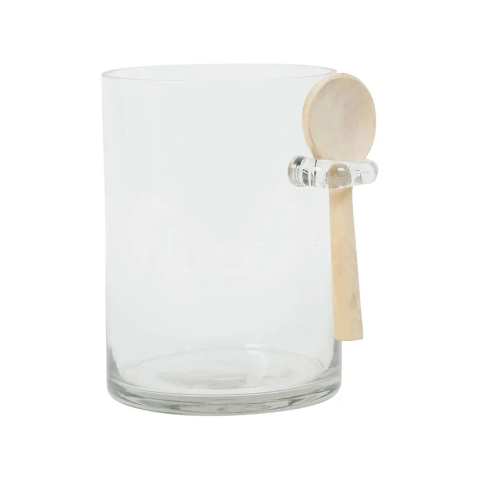 Bocal avec cuillere et couvercle de chez gaston naturel 80cl